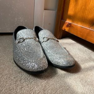 Bravo Silver Sparkle Dress Shoes